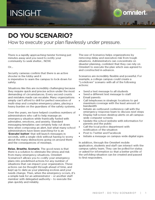 Insight - Do You Scenario