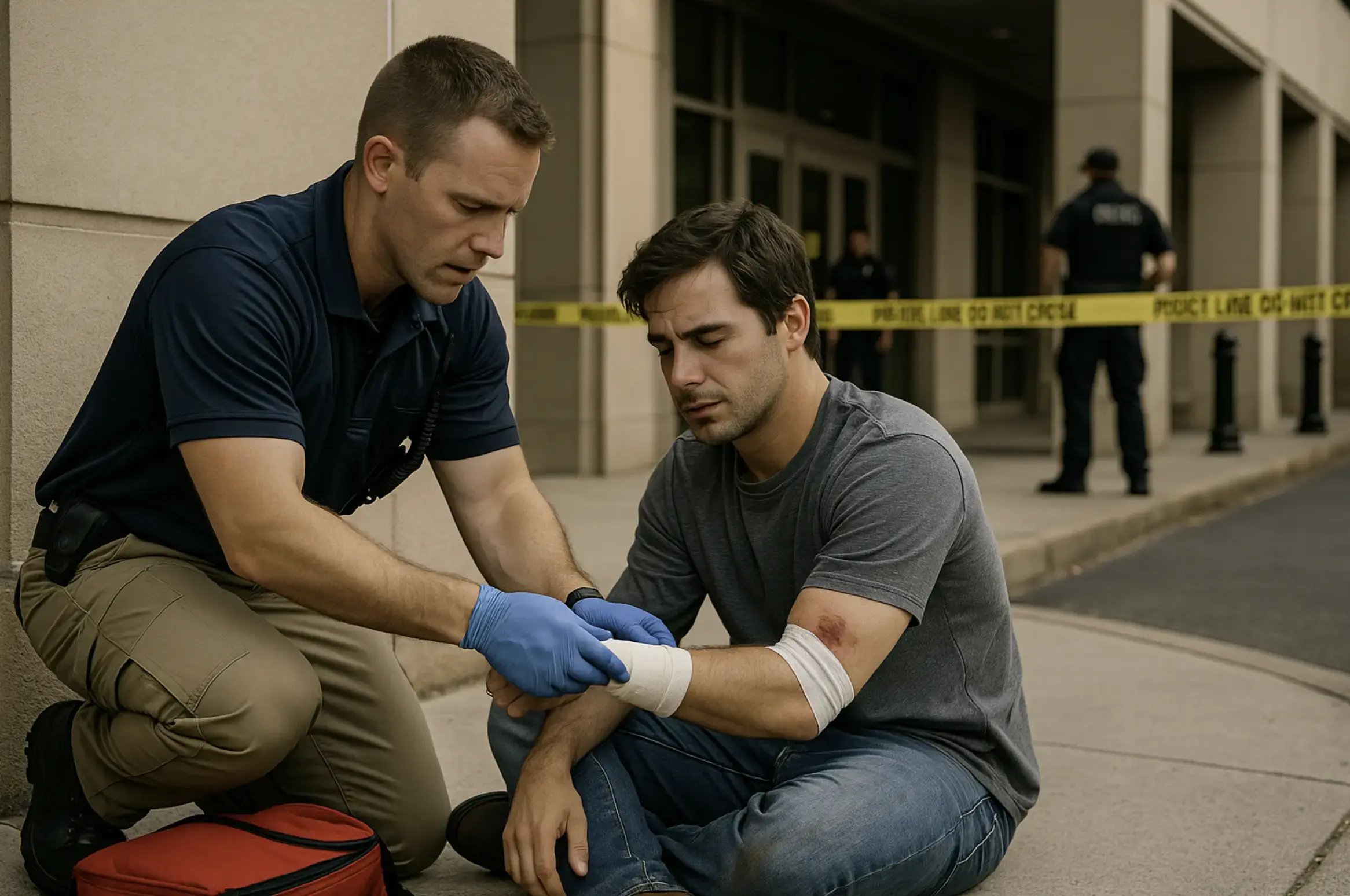 First Responders after an active shooting event