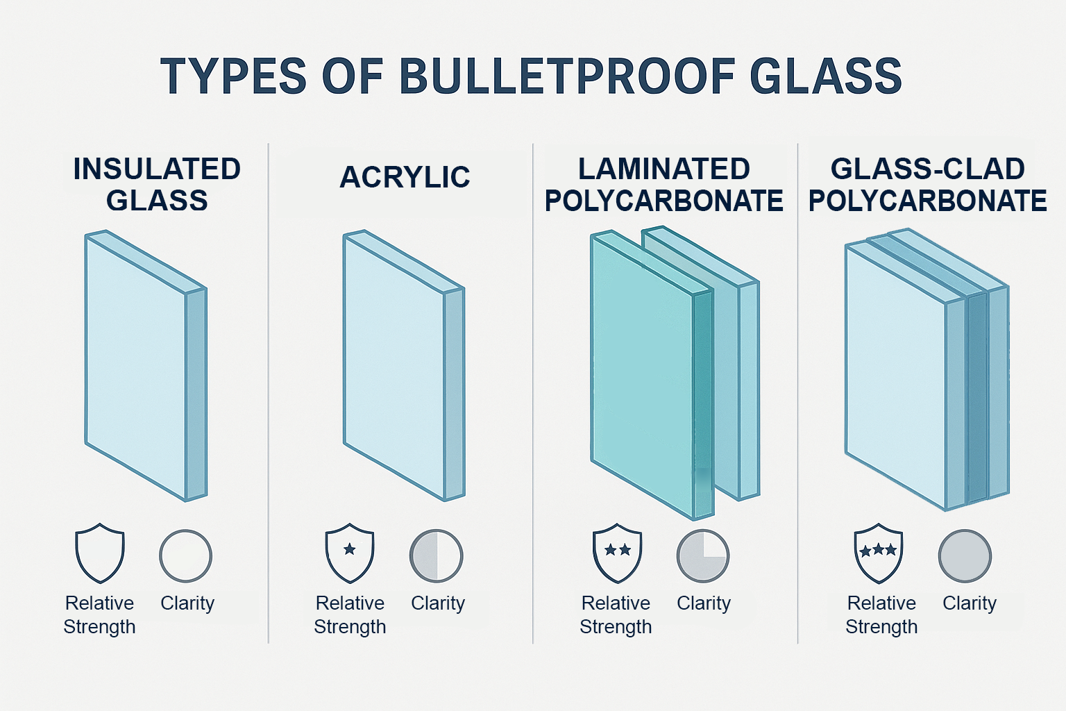 bulletproof glass types
