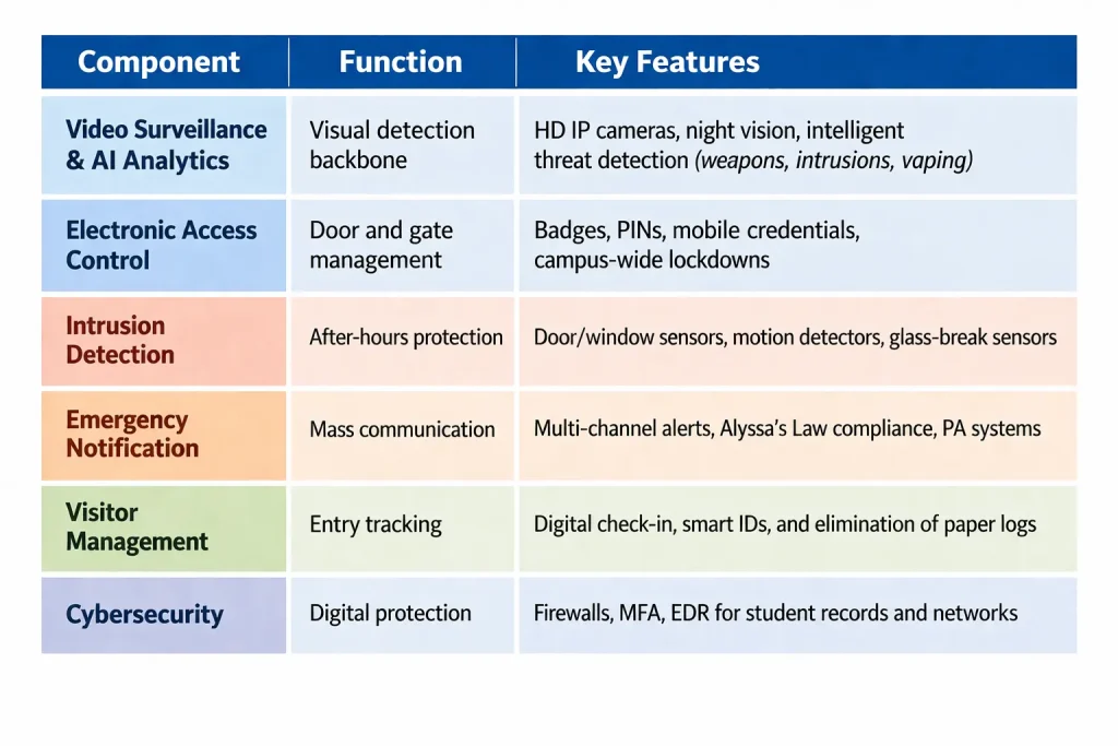 Core Components Every School Security System Should Have