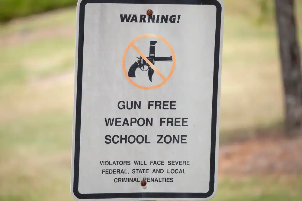 Gun Free Sign at School